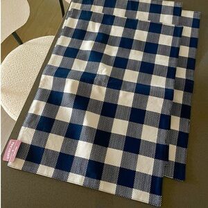 Blue and White plaid place mats NWT